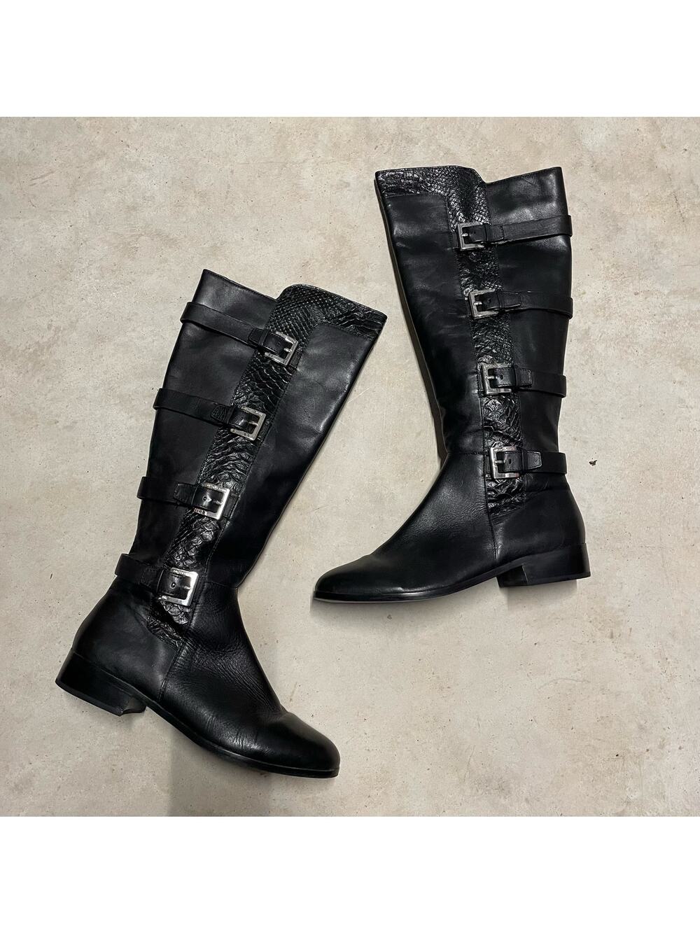 Michael Michael Kors Tamara Buckle Boots - Black - 10M